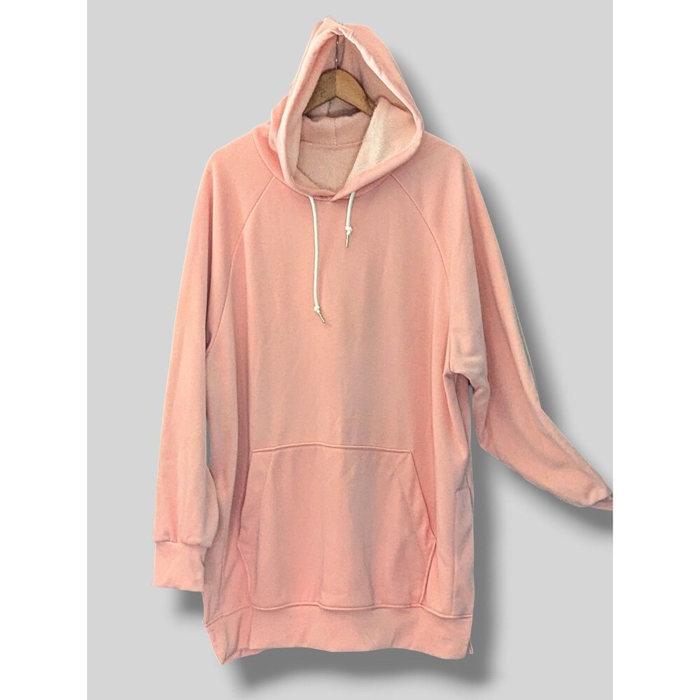 The Warmy Oversized Pink Hoodie Dress Women's 3XL